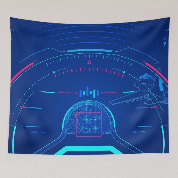 Item preview, Cyber Warfare or air fighter, graphic of aircraft cockpit with military interface designed and sold by NiamLab.