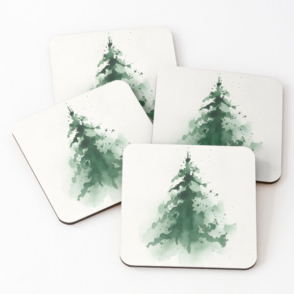 Item preview, Watercolor Pine Tree Splash designed and sold by homydesign.