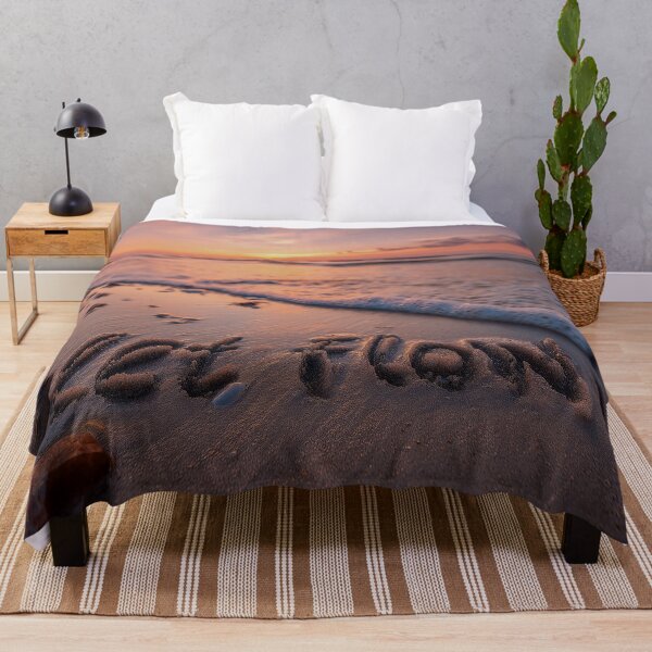 Item preview, Let Flow Beach Sunrise Sand Writing Art designed and sold by chase-thewave.