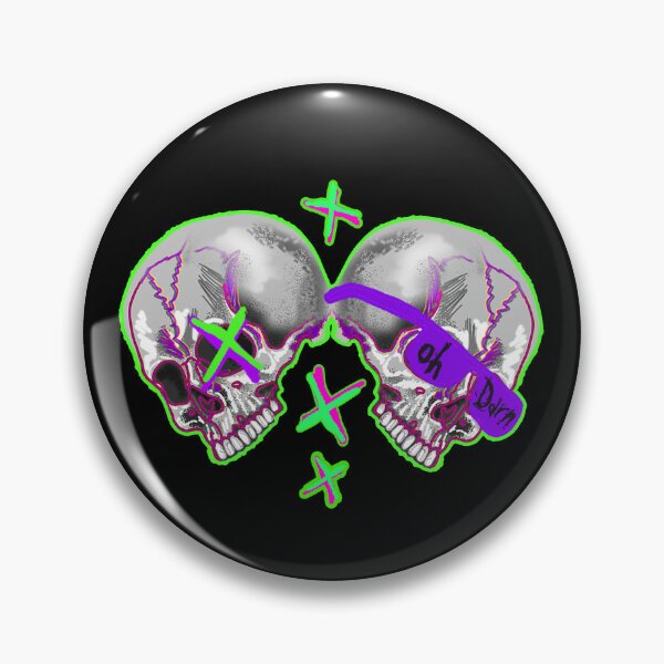 Item preview, Cool Skull Guys with purple shades - original digital illustrated art designed and sold by NonDecafArt.