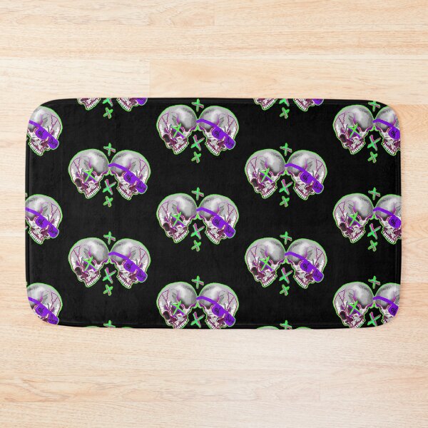 Item preview, Cool Skull Guys with purple shades - original digital illustrated art designed and sold by NonDecafArt.