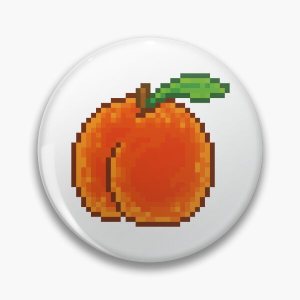 Item preview, Peach fruit, pixel art food designed and sold by Judith RS.