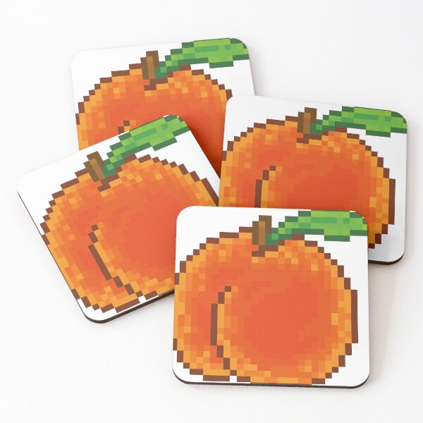 Item preview, Peach fruit, pixel art food designed and sold by Judith RS.
