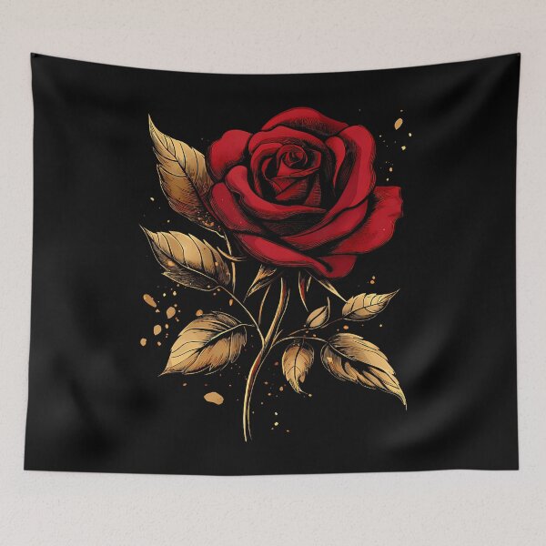 Item preview, Red Rose Flower Botanist Garden Gardening Flower Rose designed and sold by ElizabethVivan.