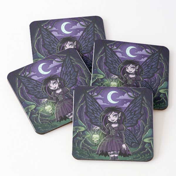 Item preview, Goth Fairy in the Forest with Skull Lantern designed and sold by Prestons Corner.