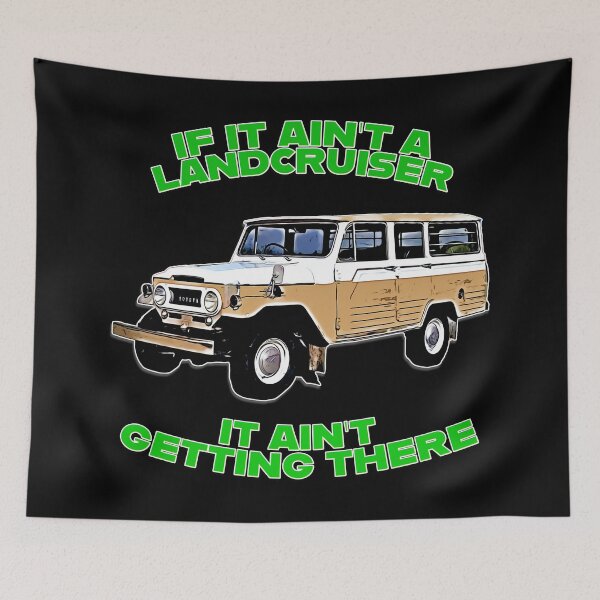 Item preview, Classic LandCruiser Iron Pig Cartoon Art If It Ain’t a LandCruiser It Ain’t Getting There designed and sold by Michael van der Hoorn.