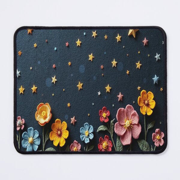 Item preview, Felted Floral Constellation | Celestial Flower Art | Soft Felt Aesthetic designed and sold by MusicSoulMystics.