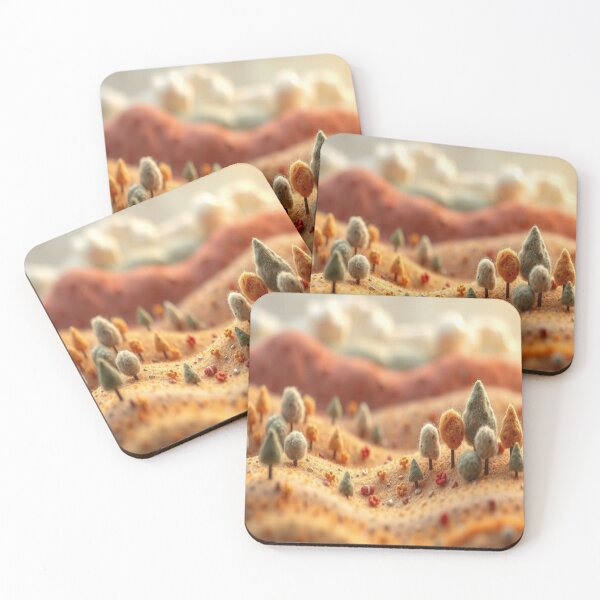 Item preview, Felted Forest Hills | Soft Felt Landscape | Cozy Nature Aesthetic designed and sold by MusicSoulMystics.