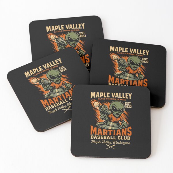 Item preview, Retro Minor League Maple Valley Martians Baseball Club designed and sold by ElizabethVivan.