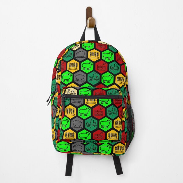 Item preview, Funny Nerdy Wood Sheep Brick Wheat Rock Desert Icons Hex Board Game Player All Over Pattern designed and sold by MathWare MathClips.