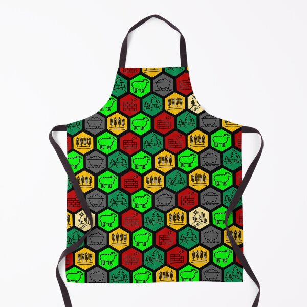 Item preview, Funny Nerdy Wood Sheep Brick Wheat Rock Desert Icons Hex Board Game Player All Over Pattern designed and sold by MathWare MathClips.