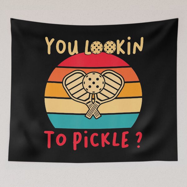 Item preview, You Lookin' To Pickle Pickleball Retro 80S designed and sold by TerriMichelle.