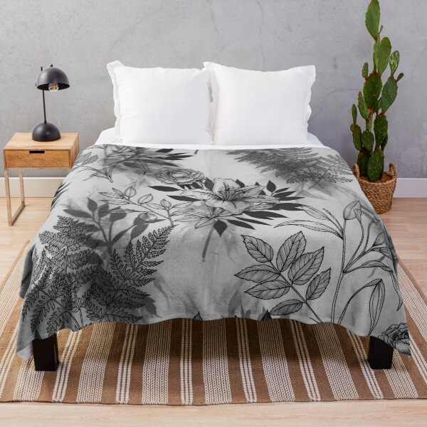 Item preview, Monochrome Botanical Shadows designed and sold by Kaleidoscope Print.