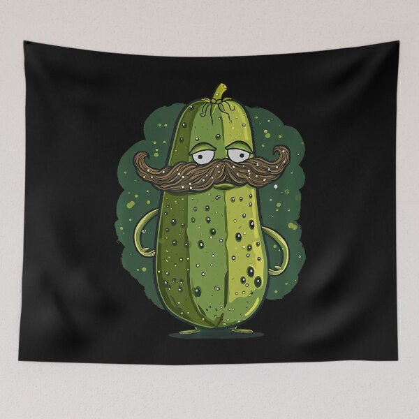 Item preview, Pickle With Funny Beard For Mustache Lovers designed and sold by TerriMichelle.