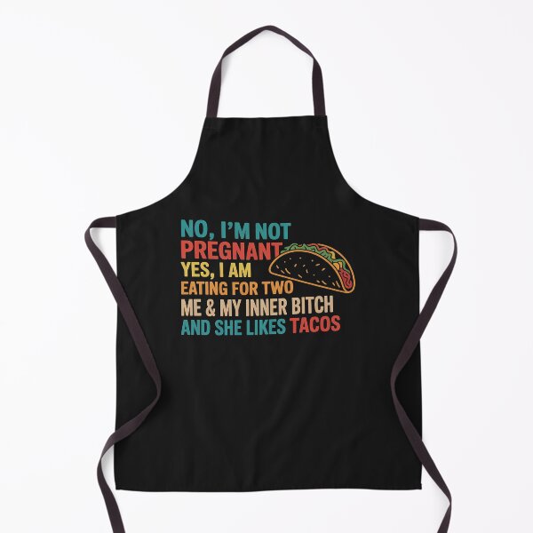 Item preview, Funny Retro Tacos No Im Not Pregnant Yes I Am Eating For Two designed and sold by TAYLOROUSDALE.