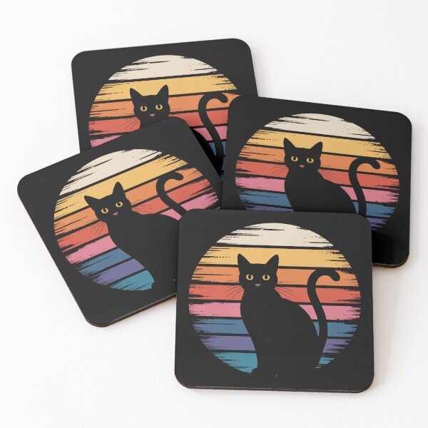 Item preview, Cat Retro Stripes designed and sold by theartfulaspie.