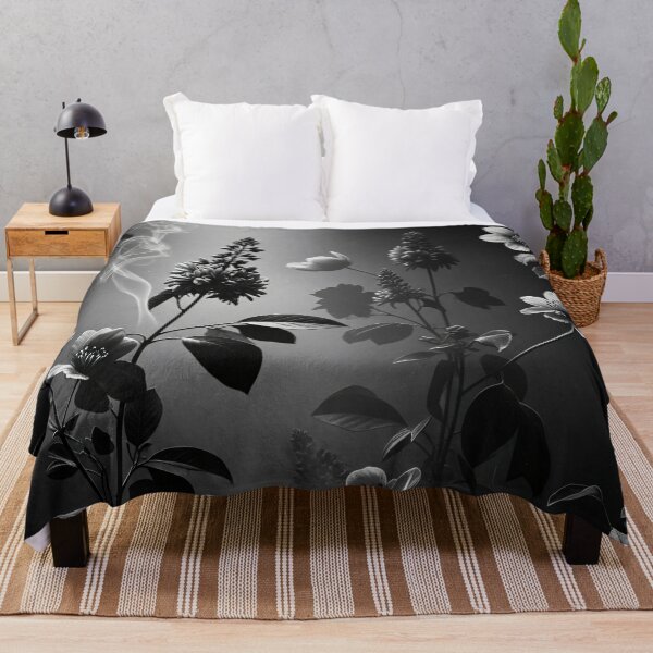 Item preview, Noir Botanical Smoke Garden designed and sold by Kaleidoscope Print.