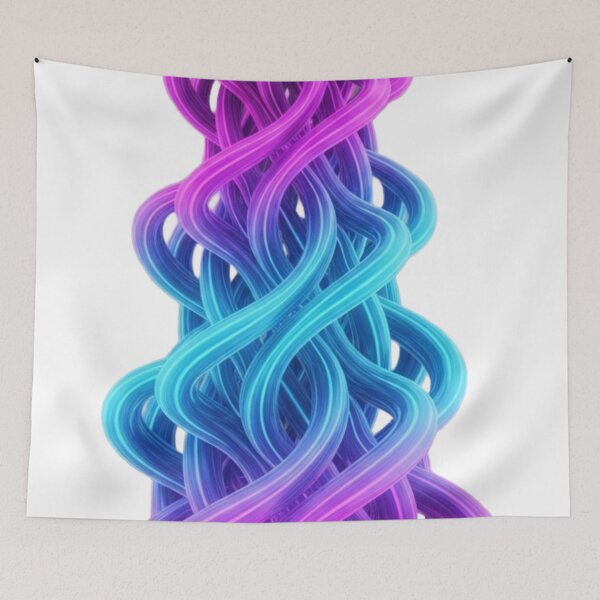 Item preview, Neon Spiral Infinity Loops – Abstract 3D Design designed and sold by pohapoha181.