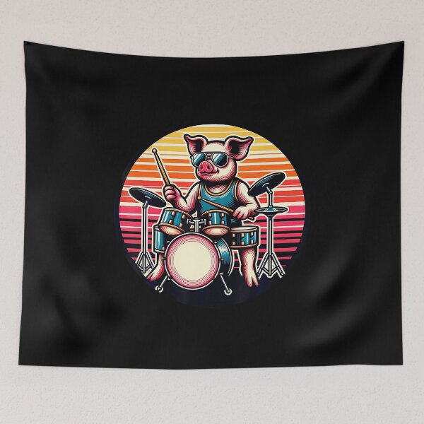Item preview, Pig Drums Drummer Band Percussion Music designed and sold by JenniferJanice.