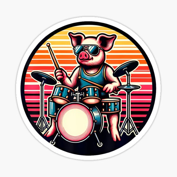 Item preview, Pig Drums Drummer Band Percussion Music designed and sold by JenniferJanice.