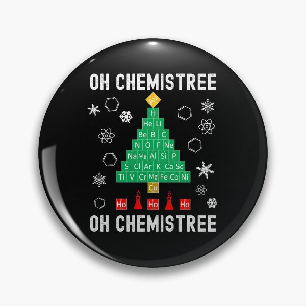 Item preview, Funny Nerdy Oh Chemistree Christmas Chemistry Science Teacher White Text designed and sold by MathWare MathClips.