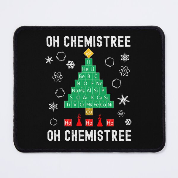 Item preview, Funny Nerdy Oh Chemistree Christmas Chemistry Science Teacher White Text designed and sold by MathWare MathClips.