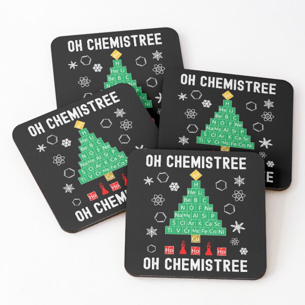 Item preview, Funny Nerdy Oh Chemistree Christmas Chemistry Science Teacher White Text designed and sold by MathWare MathClips.