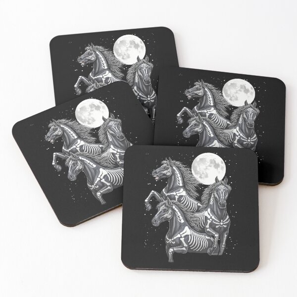 Item preview, Three Horse Moon - Da De Los Muertos Skeleton Horse designed and sold by LucilleAntoi.