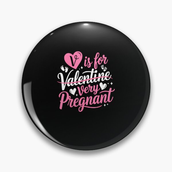 Item preview, V Is For Very Pregnant Cute Pregnant Lady Pregnant Valentine designed and sold by LucilleAntoi.