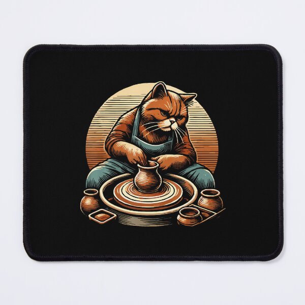 Item preview, Cat Pottery Ceramics Clay Potter Kiln Pot Making designed and sold by JacquelineEnri.