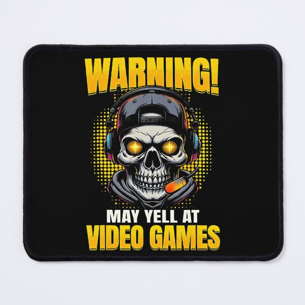 Item preview, Warning May Yell At Video Games Funny Skeleton Gamer designed and sold by FloraVenita.