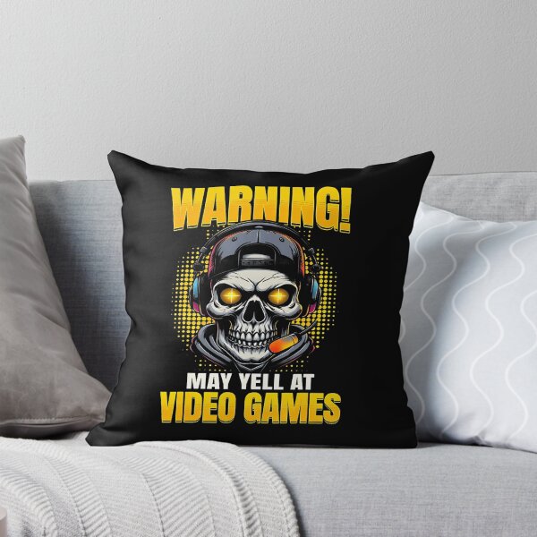 Item preview, Warning May Yell At Video Games Funny Skeleton Gamer designed and sold by FloraVenita.