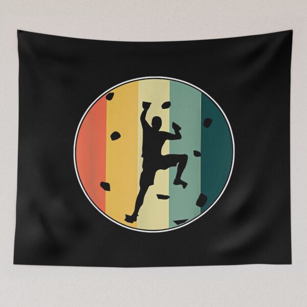 Item preview, Awesome Retro Wall Climber Rock Mountain Climbing Bouldering designed and sold by ClaraTeresa1.