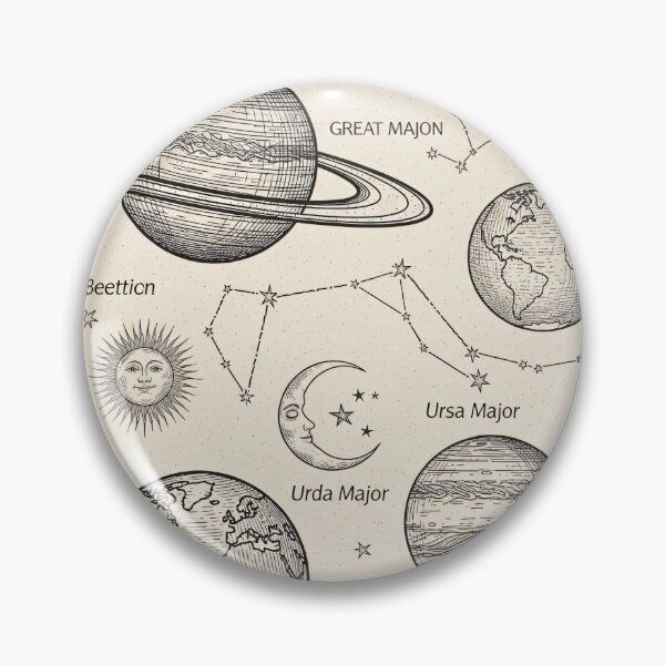 Item preview, Vintage Celestial Map Sketch designed and sold by Kaleidoscope Print.