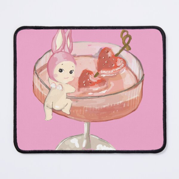 Item preview, Printable Sonny Angel Inspired Art - Pink Kitsch – Cherub Bunny – Aesthetic Cute Personal Trinket Strawberry Cake Cocktail designed and sold by Makeartwhynot.