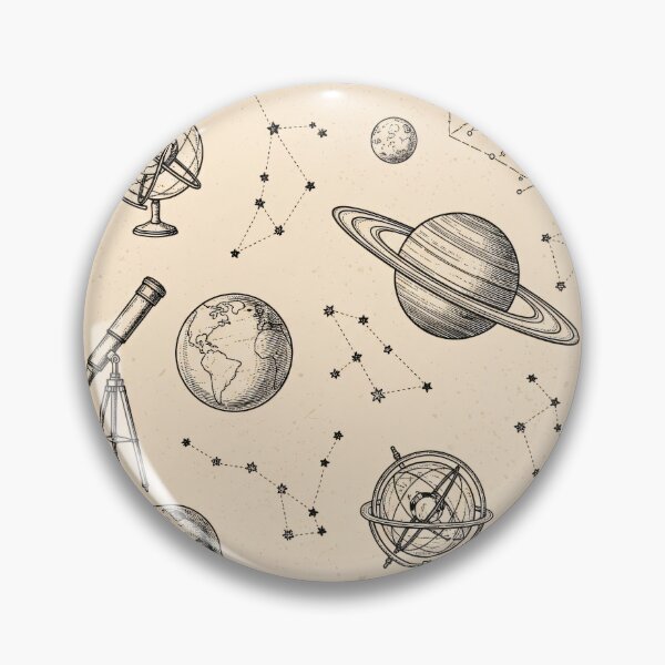 Item preview, Antique Astronomy Instruments Pattern designed and sold by Kaleidoscope Print.