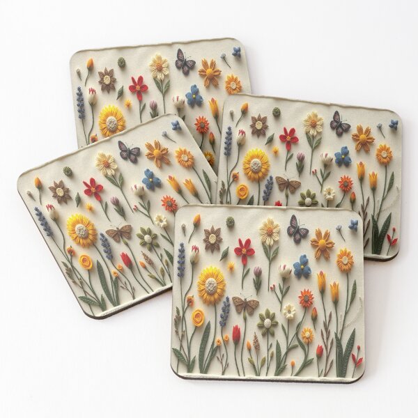 Item preview, Felted Herbarium Page | Botanical Felt Art | Soft Nature Illustration designed and sold by MusicSoulMystics.