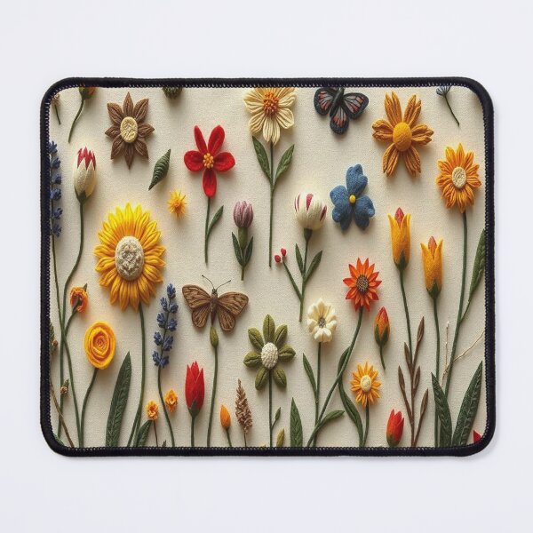 Item preview, Felted Herbarium Page | Botanical Felt Art | Soft Nature Illustration designed and sold by MusicSoulMystics.