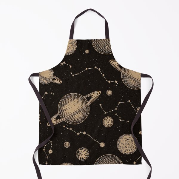 Item preview, Vintage Saturn & Constellations on Black Pattern designed and sold by Kaleidoscope Print.
