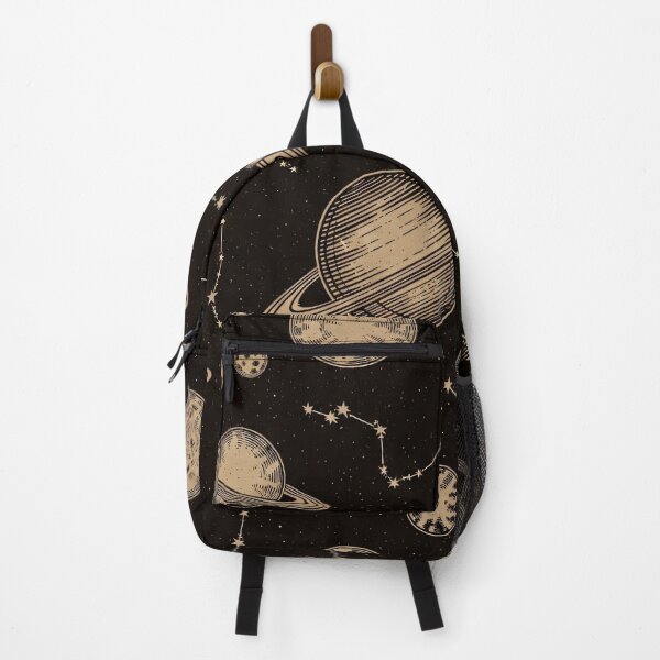 Item preview, Vintage Saturn & Constellations on Black Pattern designed and sold by Kaleidoscope Print.