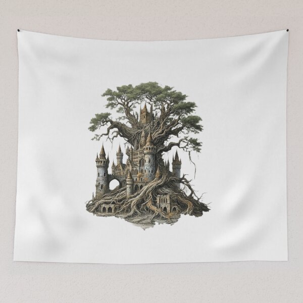 Item preview, Ancient Tree Castle – Nature-Fused Fantasy Fortress designed and sold by CelticSoulShop.