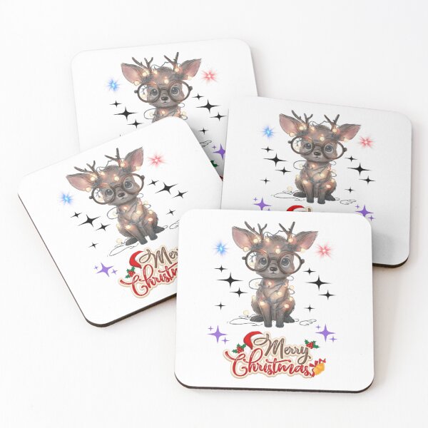 Item preview, Cute Baby Reindeer Wishing You a Merry Christmas! designed and sold by artistmagicshop.