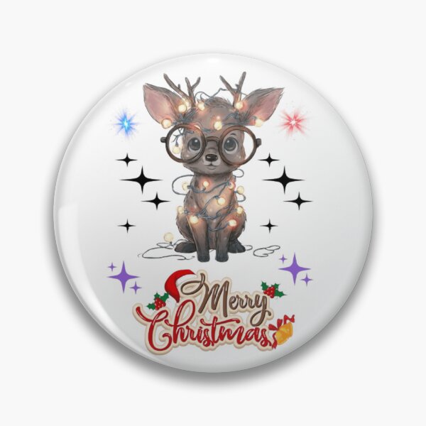 Item preview, Cute Baby Reindeer Wishing You a Merry Christmas! designed and sold by artistmagicshop.