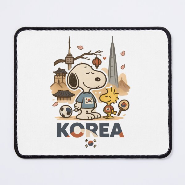 Item preview, Snoopy in Korea – Seoul Tower, Hanok & Taegeukgi Shirts designed and sold by Tidal Arts.