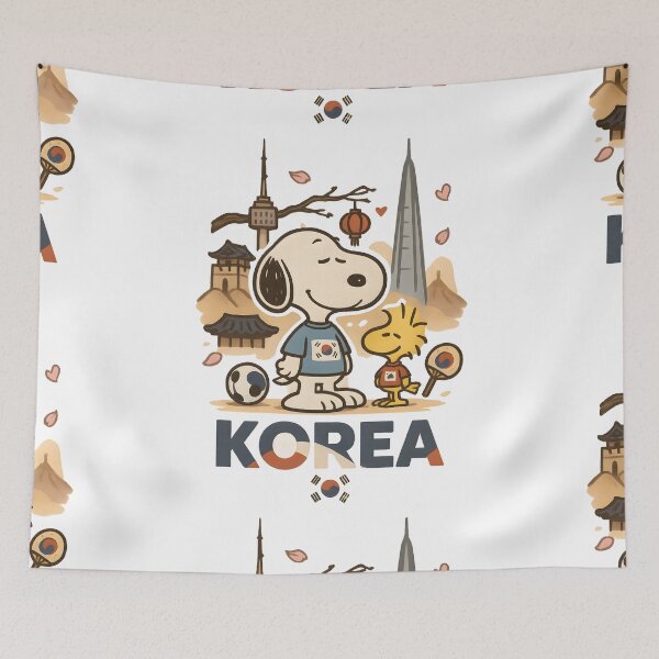 Item preview, Snoopy in Korea – Seoul Tower, Hanok & Taegeukgi Shirts designed and sold by Tidal Arts.