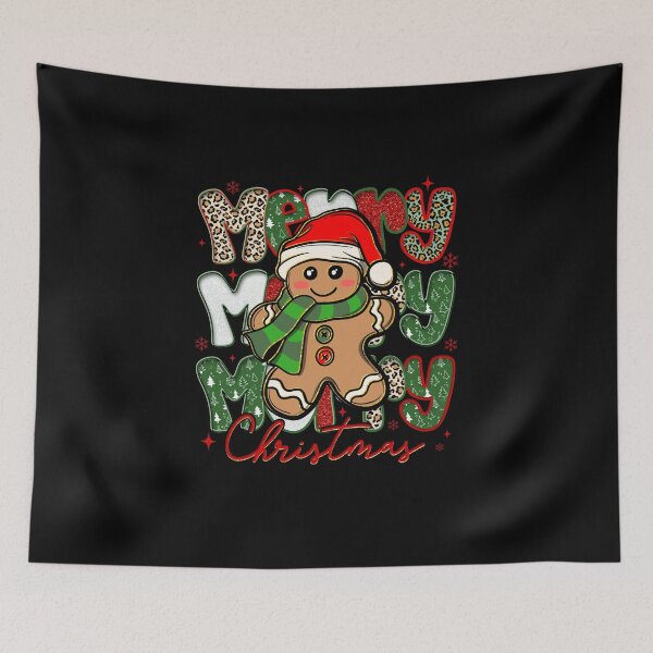 Item preview, Merry Christmas Gingerbread, Merry Bright, Holly Jolly, Winter Season designed and sold by vintagearttee.