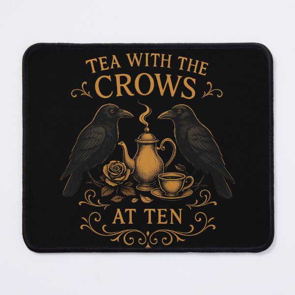 Item preview, Tea With The Crows — Gothic Cottagecore Crow Tea Party Design designed and sold by Mouraludia.