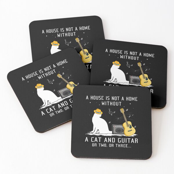 Item preview, A House Is Not A Home Without A Funny Cat And Guitar Lovers designed and sold by ChantelNicole.