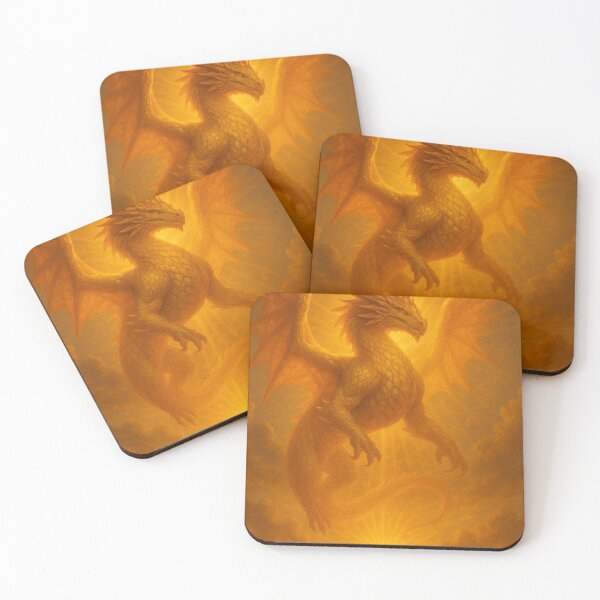 Item preview, Radiant Golden Sun Dragon Rising at Dawn – Celestial Fantasy Art designed and sold by leen12 Art Designs Prints.