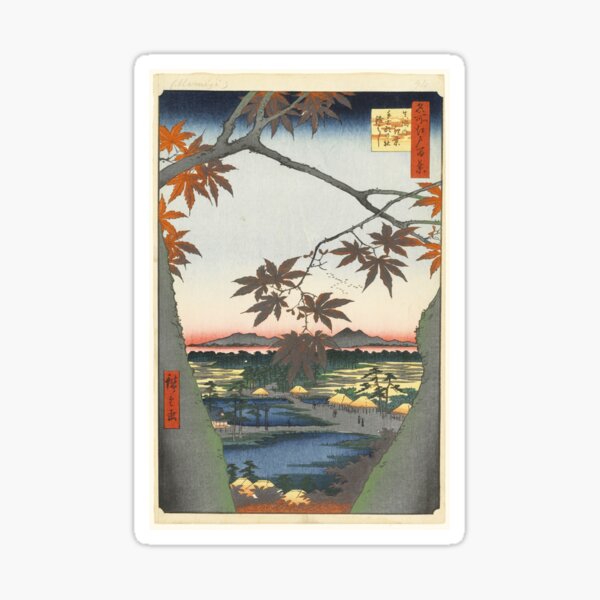 Item preview, HD Maple Trees at Mama, by Utagawa Hiroshige  HIGH DEFINITION designed and sold by MINDTHECHERRY.